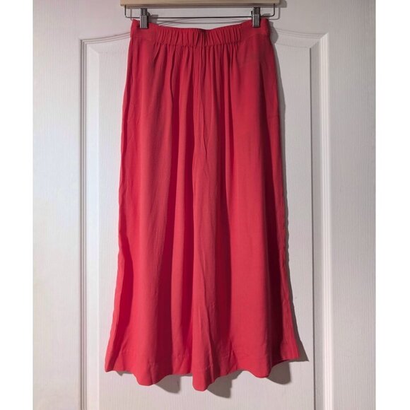 NWT Mango | Fluid Culotte Trouser In Coral Red - Picture 3 of 15